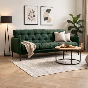 Slaapbank 3-Zits – Groen – Meerdere standen - Renge